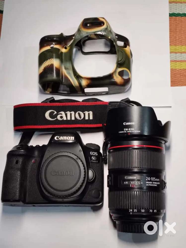 Canon 6D mark 2 24-105 battery 2 &canon 85mm1.8 good condition