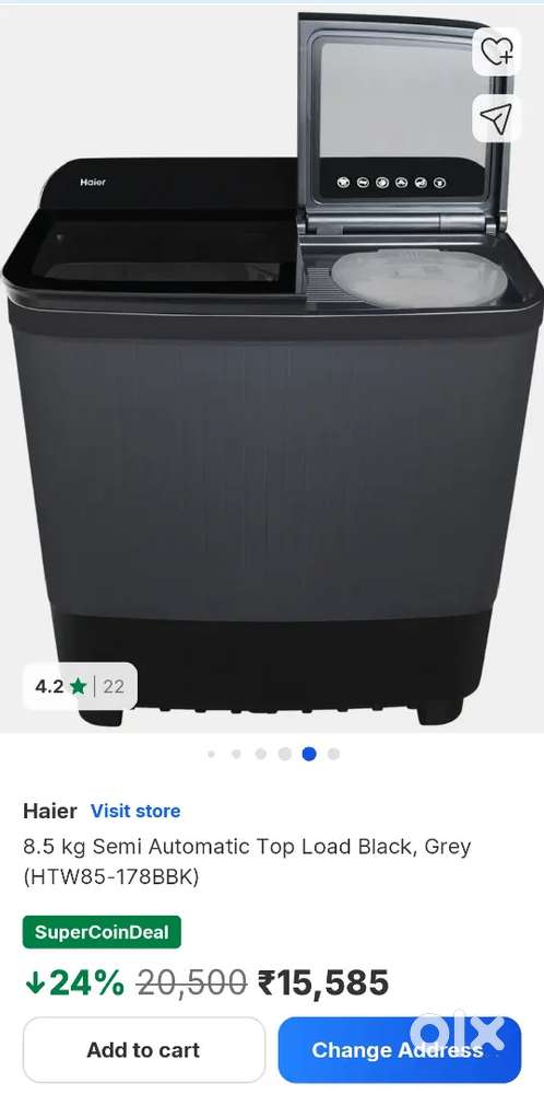 Haier 8.5kg semi automatic washing machine