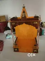 Almost new Acrylic Mandir 12 inch width, Height 21 inch, weight 1.5kg