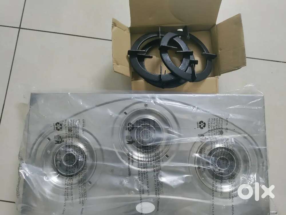 Gas stove  3 burner  Stainless steel