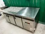 freezer with salad counter