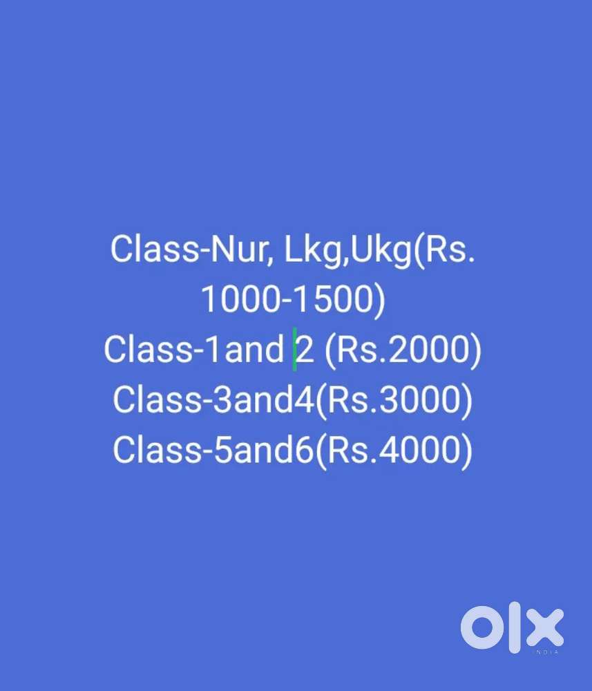 female tutor available for class Nursery- VI CBSE boards(all subjects)