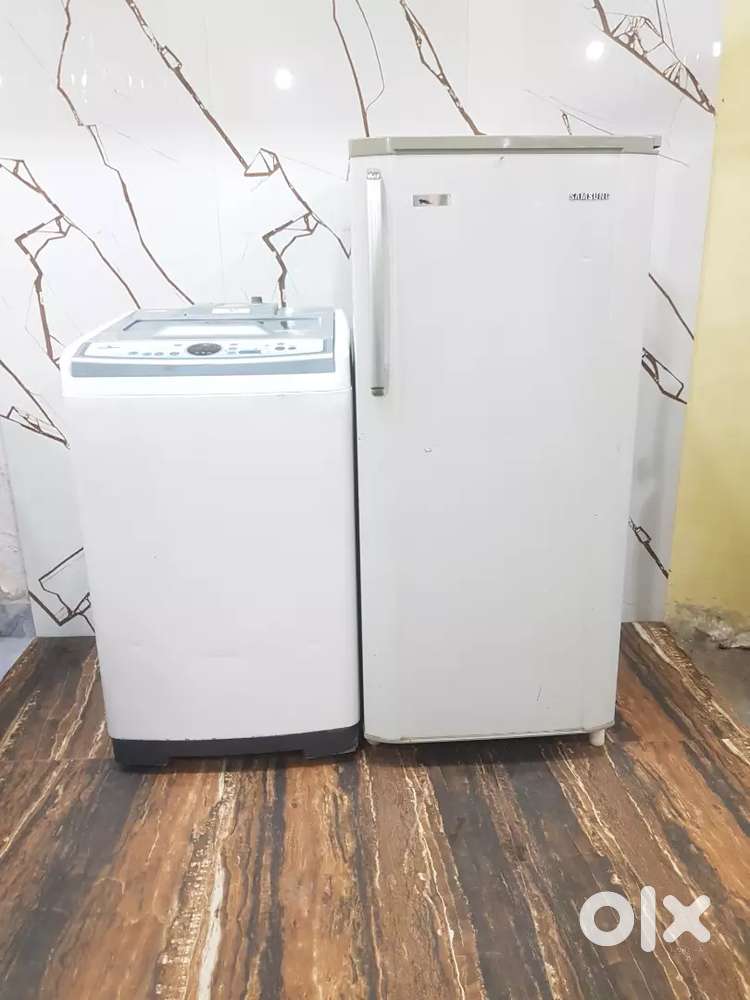 Samsung top load fully automatic washing machine and refrigerator