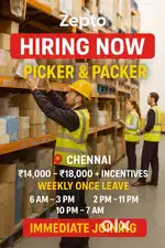 Need immediate joining picker Packer ( Nungambakkam network)