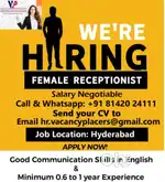 Receptionist/Telecaller