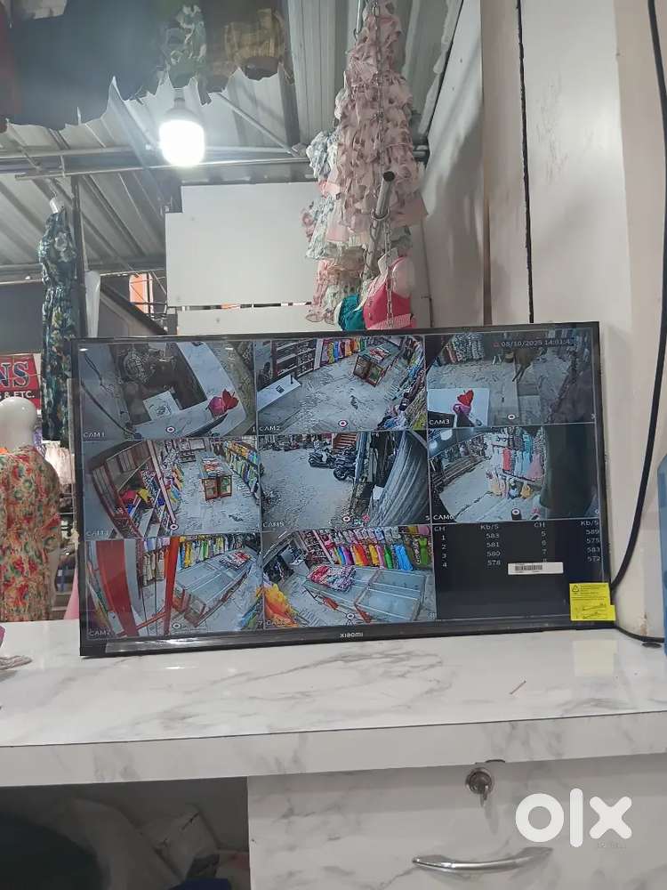 Tv with 8 cctv camera full setup