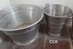 Steel tub and steel bucket