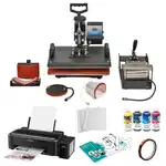Sublimation heat press machine 5in1 & EpsonL130 printer & pillow & mug