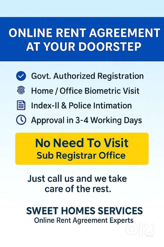 Online Rent Agreement Service At Your Doorstep.