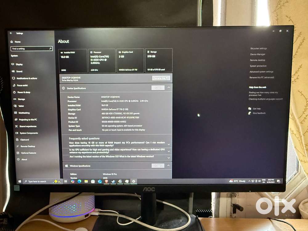 GAMING CPU FOR SALE