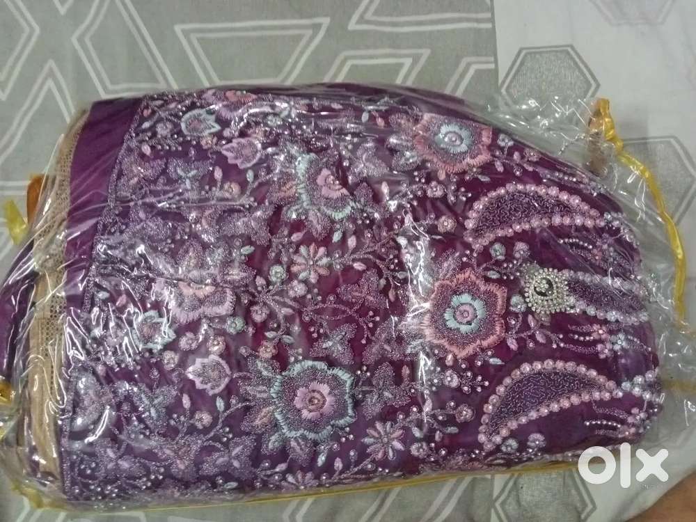 Lehnga heavy designer purple colour