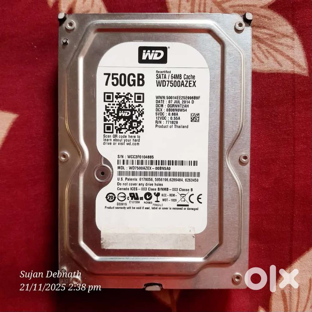 WD BLACK HDD 750GB