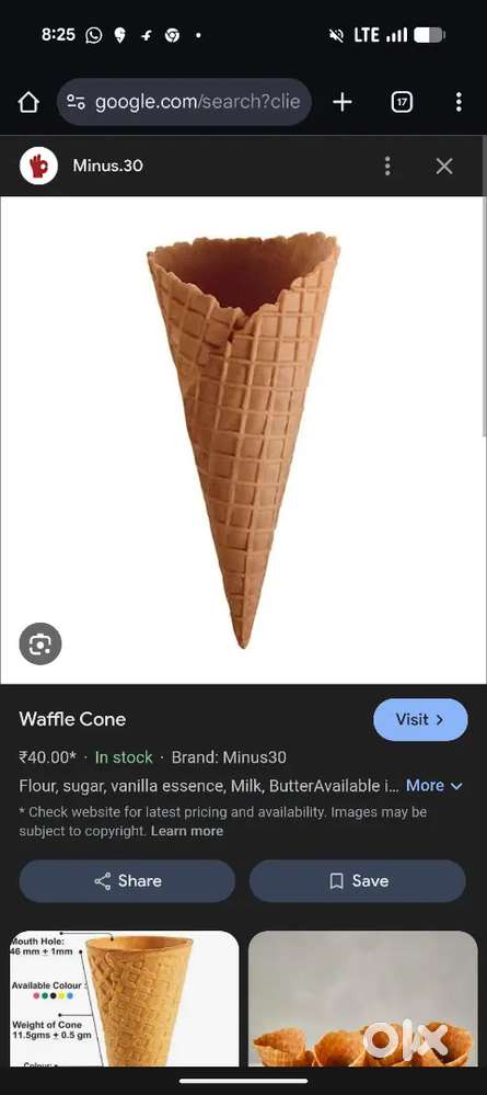 Required experienced Waffle cone maker person