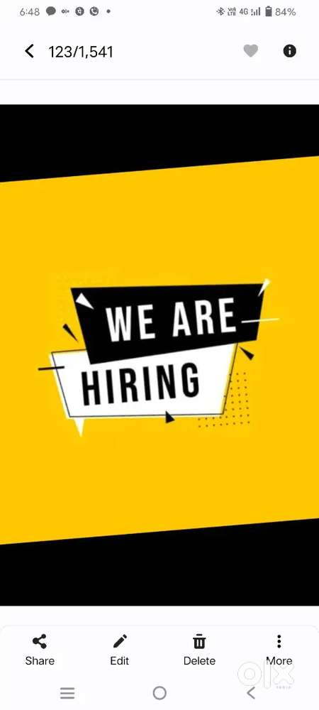 Need male staff for our shop with 2 wheeler licence