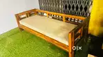 3 seater Sofa couch teak wood with Gadi