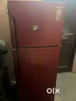 Red color fridge