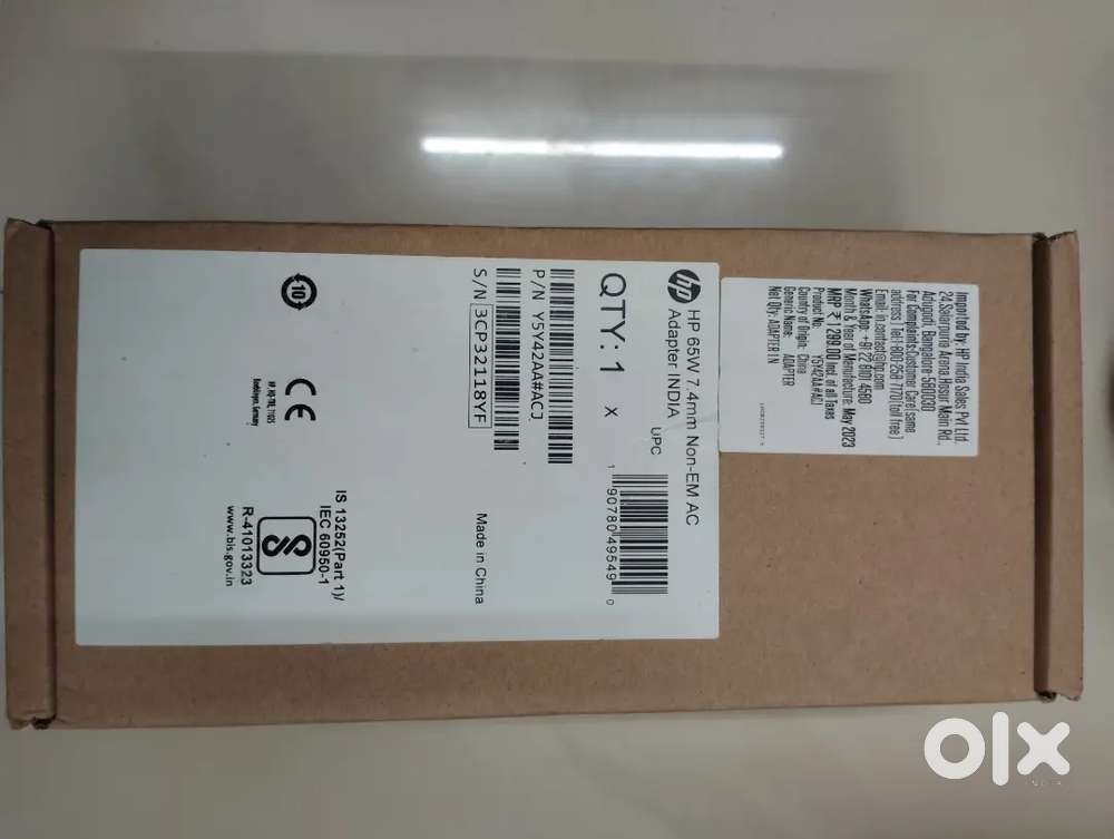 HP 65W 7.4mm Non-EM Ac (Adapter INDIA)