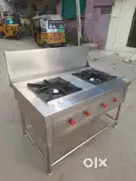 stainless steel 2-burner stove Indian working condition For Sale
