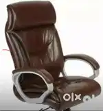 High Executive Leather Chairs with Metal Stand