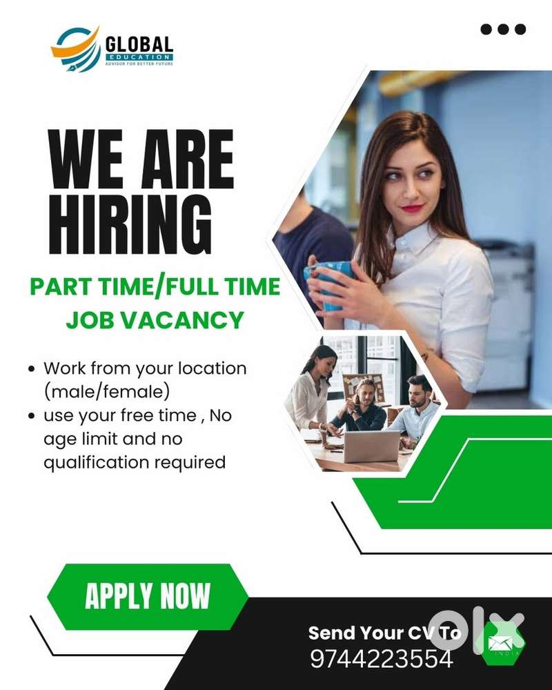 Part Time / Full Time job Vacancy