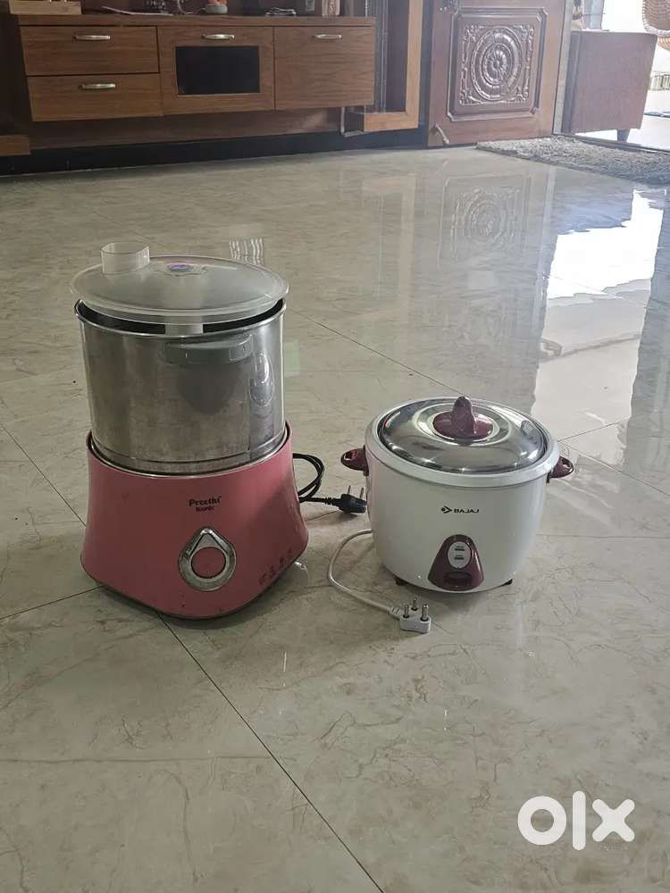 Grinder preethi and electric cooker new piece