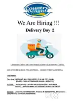 WE ARE HIRING DELIVERY BOYS