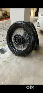 Royal Enfield Spoke wheel with brand new CEAT tyres for sale.