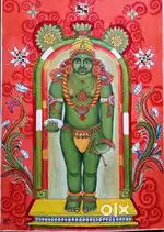 Krishna mural painting containing natural colors