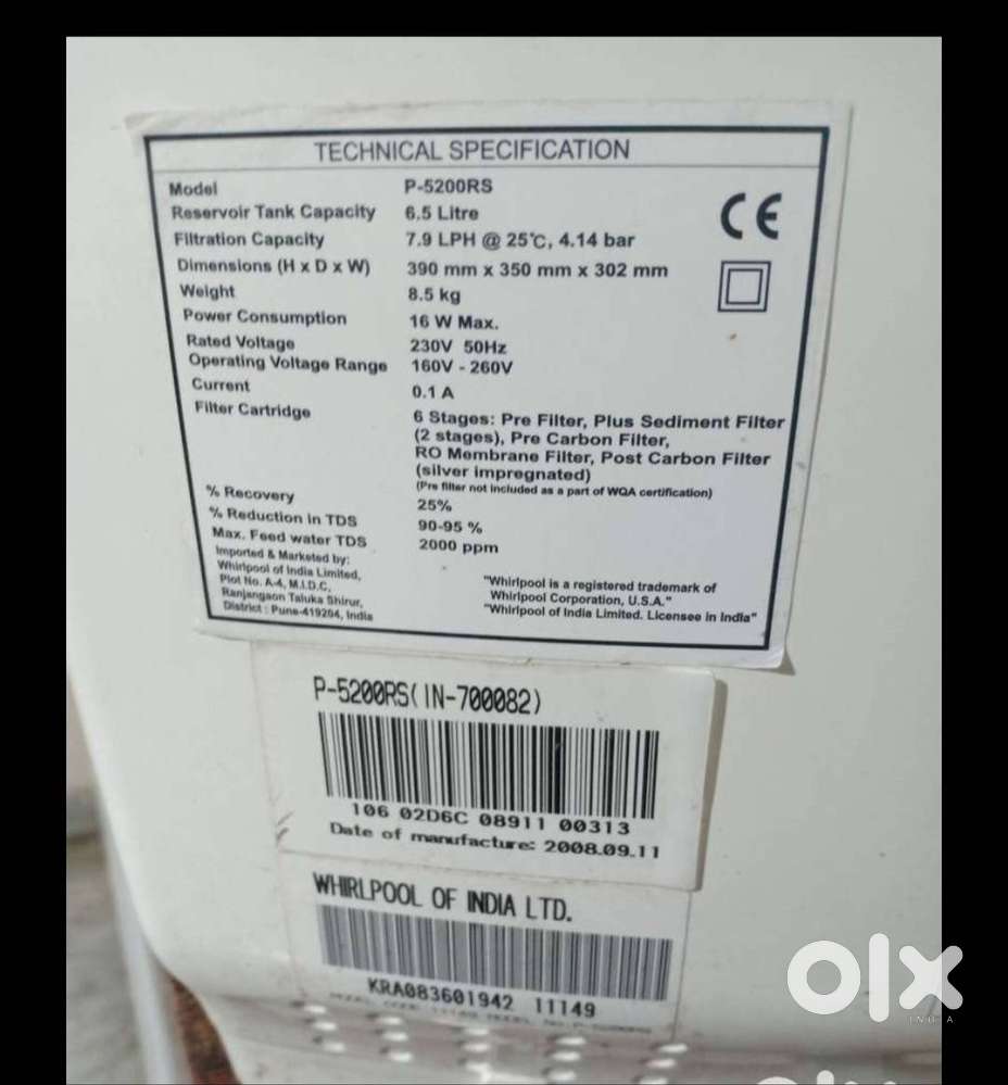 Whirlpool RO Water Purifier