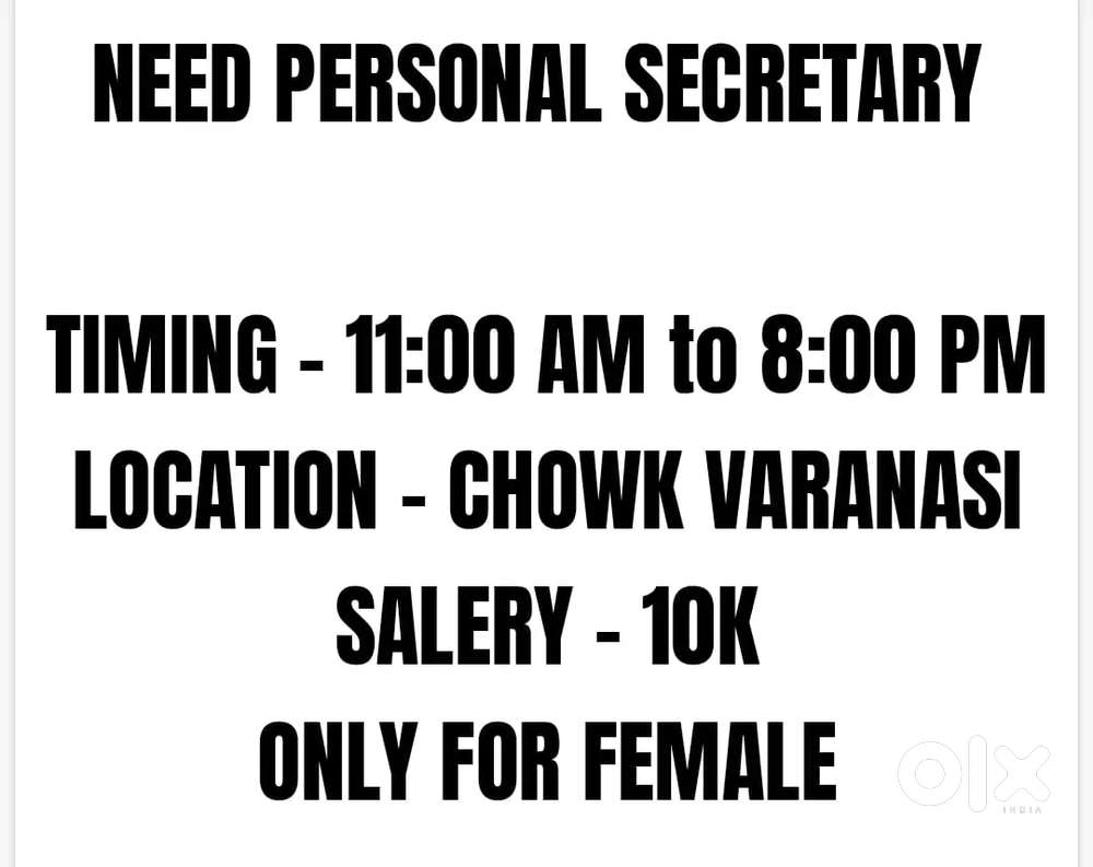 ONLY FEMALE REQUIRED