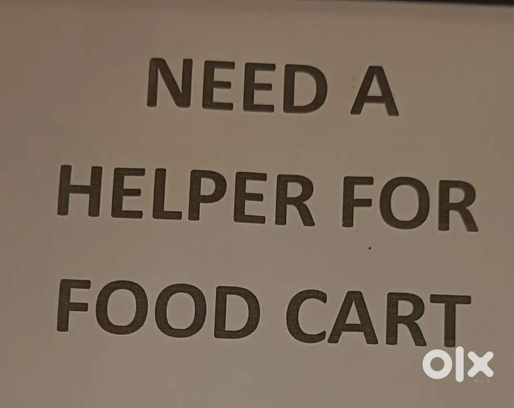 Need a helper for food cart