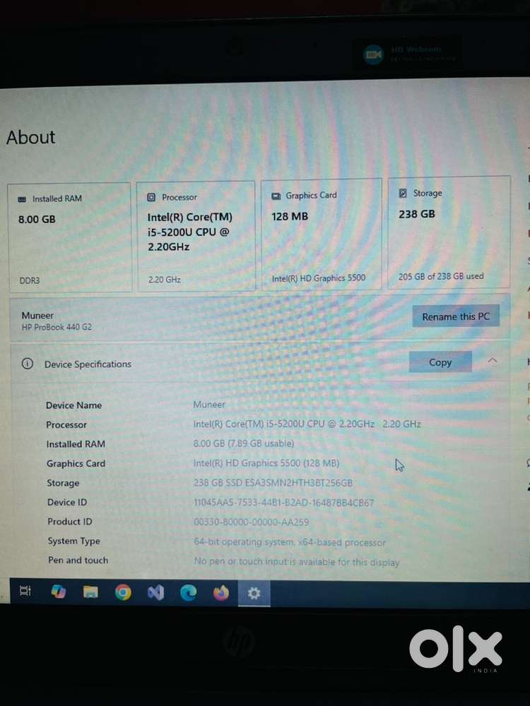 HP ProBook 440 G2 – Core i5 (8GB RAM / 256GB SSD)