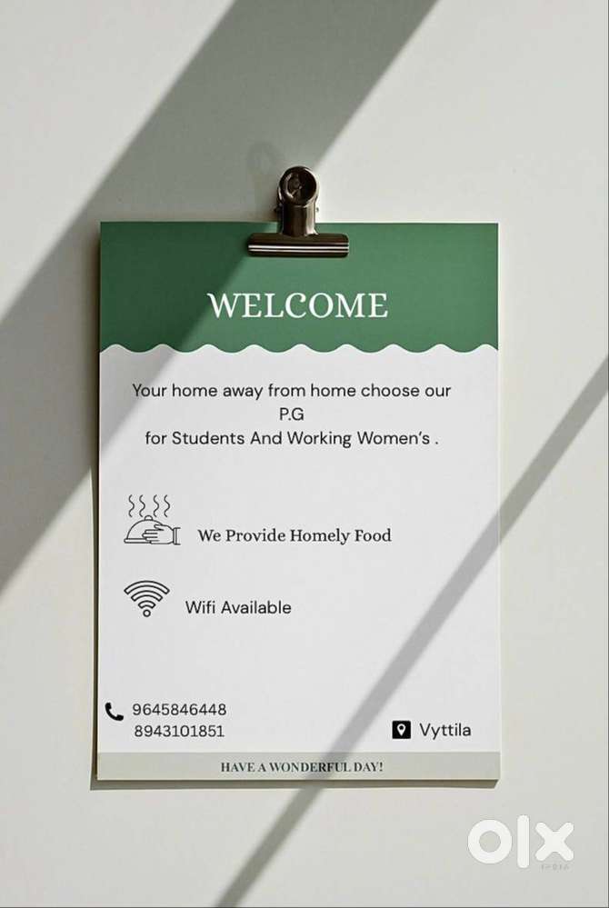 We provide a neat and clean homely stay for working womens and student