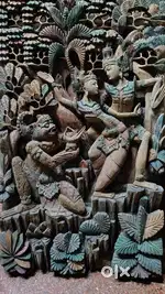 Antique teak wood figure balinese hand carved