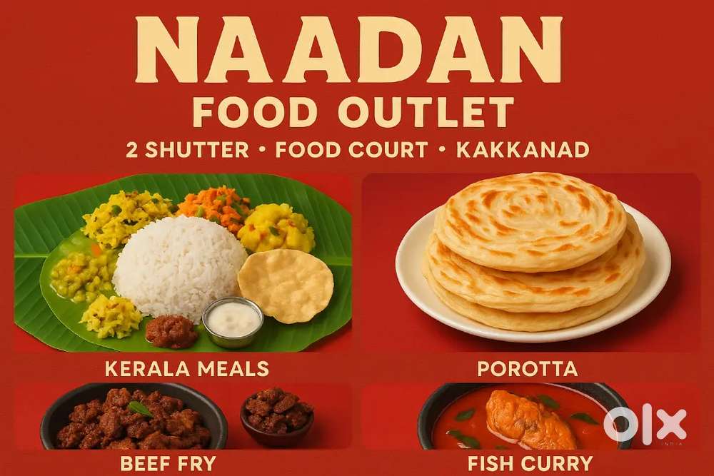 NAADAN FOOD Outlet,Food Court-Kakkanad-240 sqft- 2 Shutters - 80K