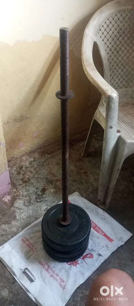 Dumbbell plates and road