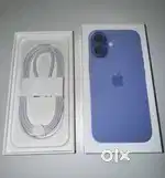I phone 16 pro blue colour bill box and data cable original available