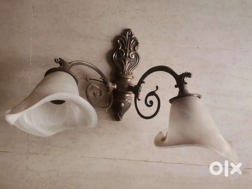 Antique Wall lamp and Chandler