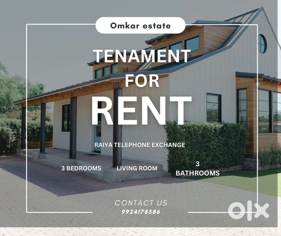 3 bhk tenanent for rent