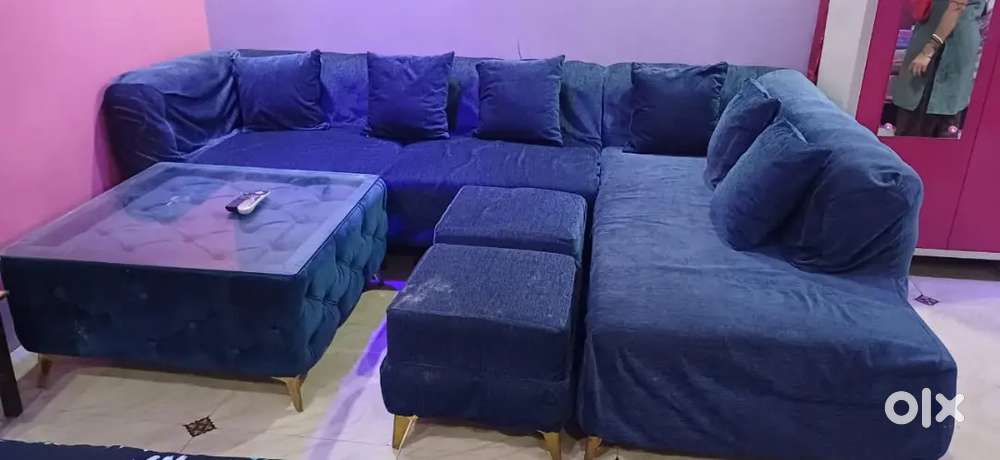 Premium L-Shape Corner Sofa Set – Like New  Hardly Used  2 Years Old