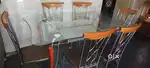 Glass top dining set