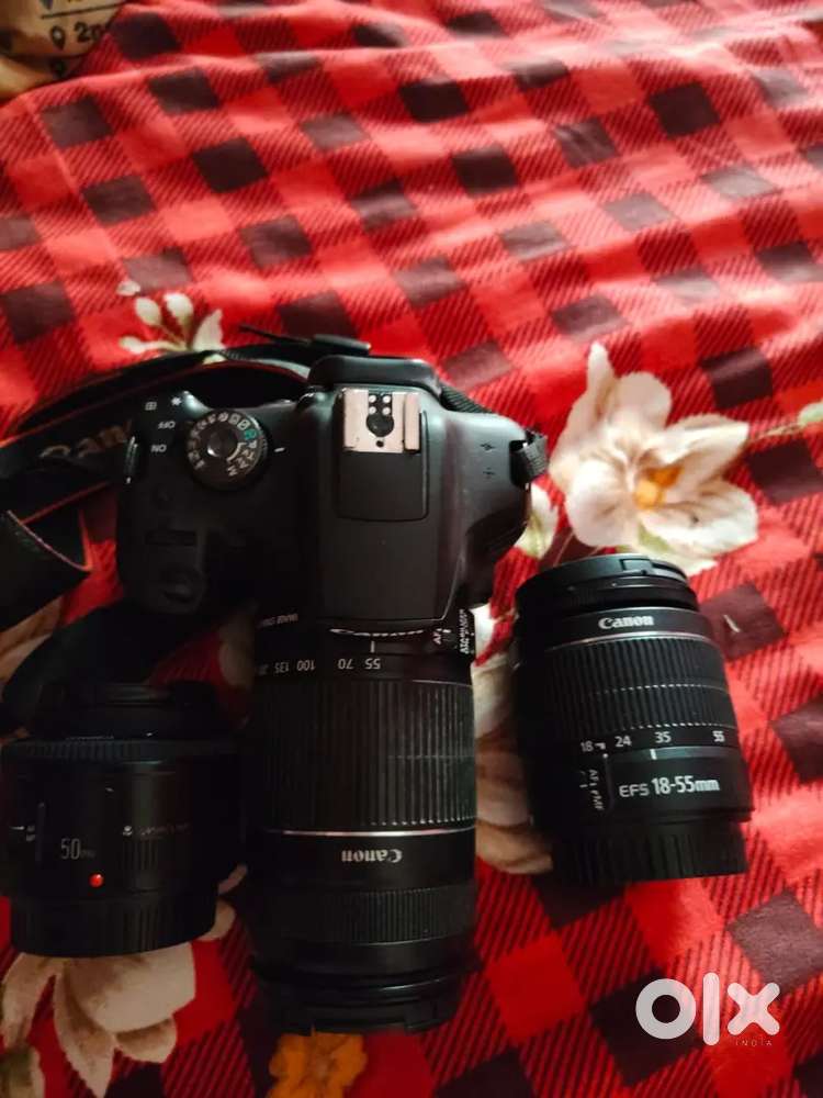 Canon 1500D DSLR 3 lens good condition