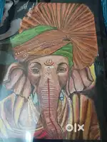 Ganesh wall painting with frame