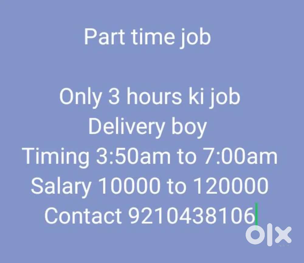 Delivery boy job