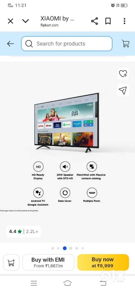 Mi company anroide tv 32 inch voice rimot vali