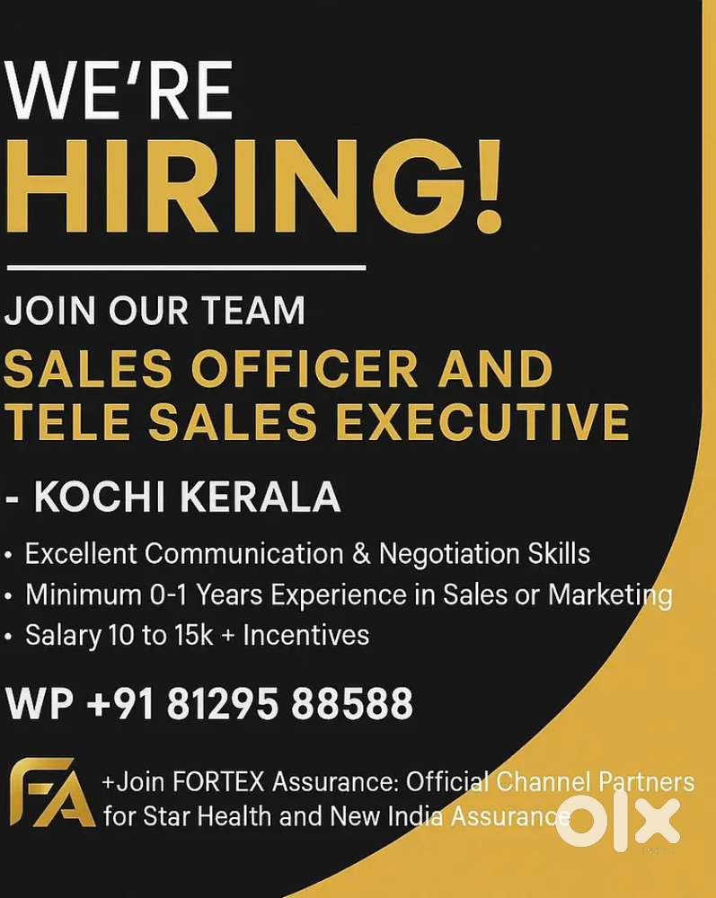 Hiring Telecallers – Insurance Broking (Ernakulam)