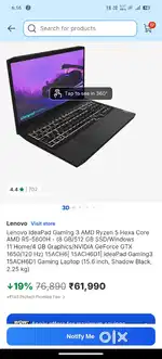Lenevo IdeaPad gaming 3 5500h 1650