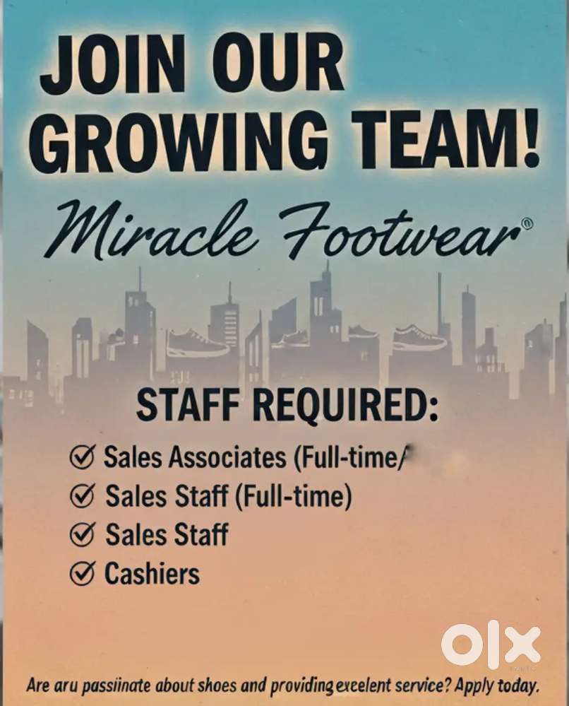 Sales staff for footwear shop