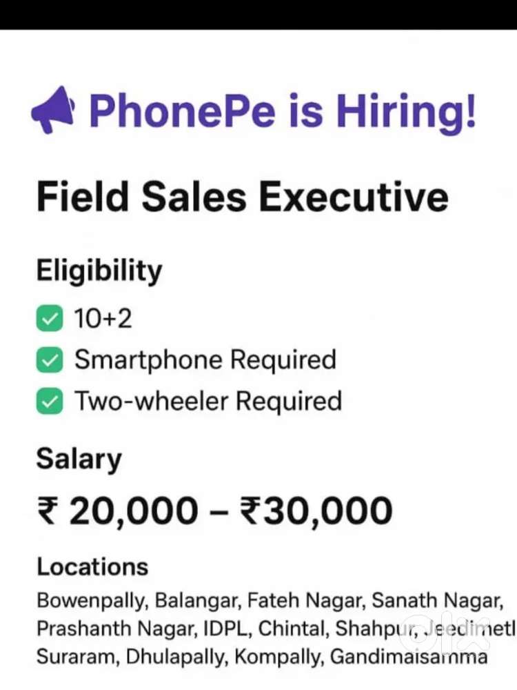 We are hiring Field Sales Executives for PhonePe