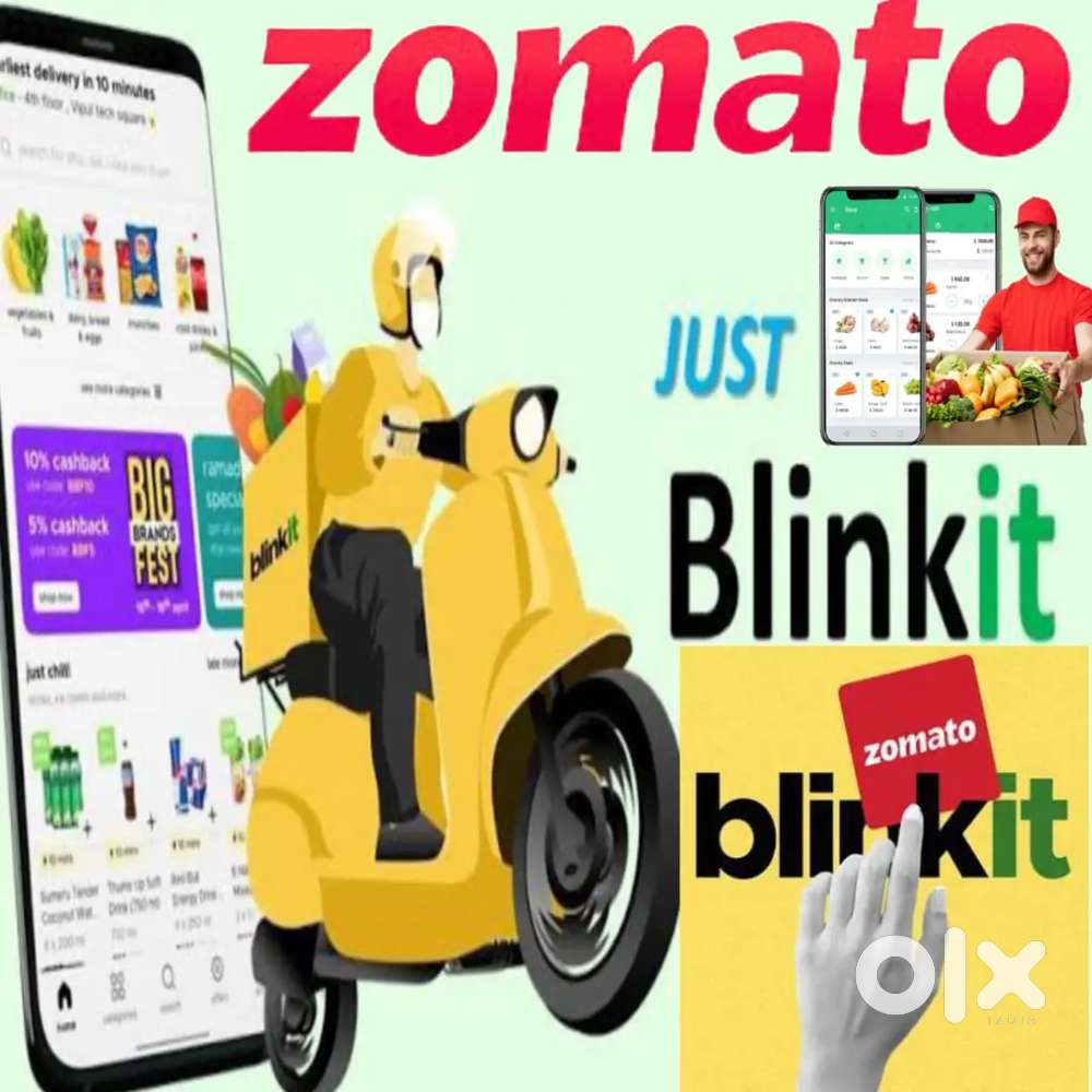 FREE JOINING 100 Delivery boys Blinkit Food Delivery jobs